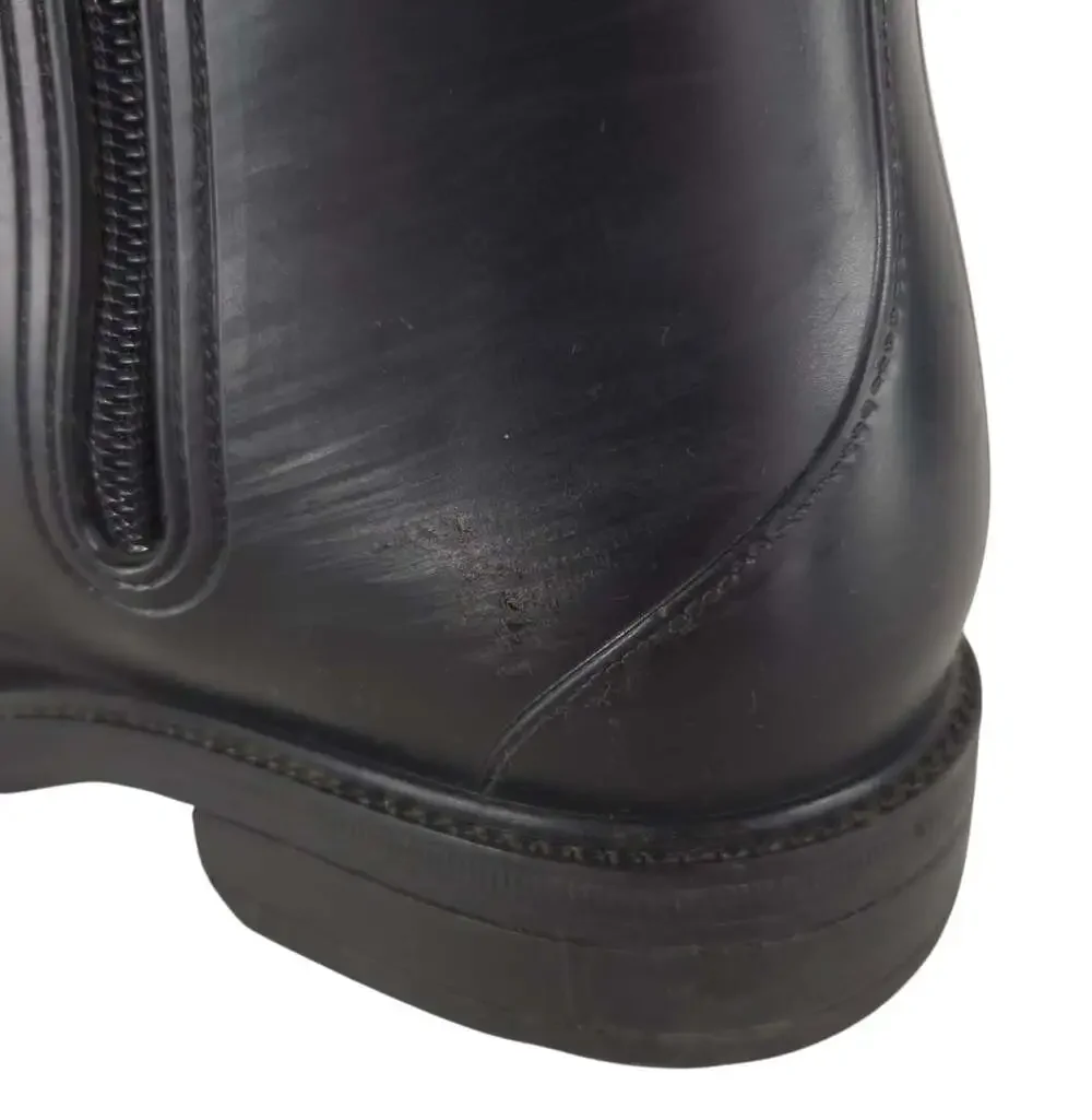 Salvatore Ferragamo Rubber Rain Boots US 8 IT 41 Mens Black Leather Zip $595